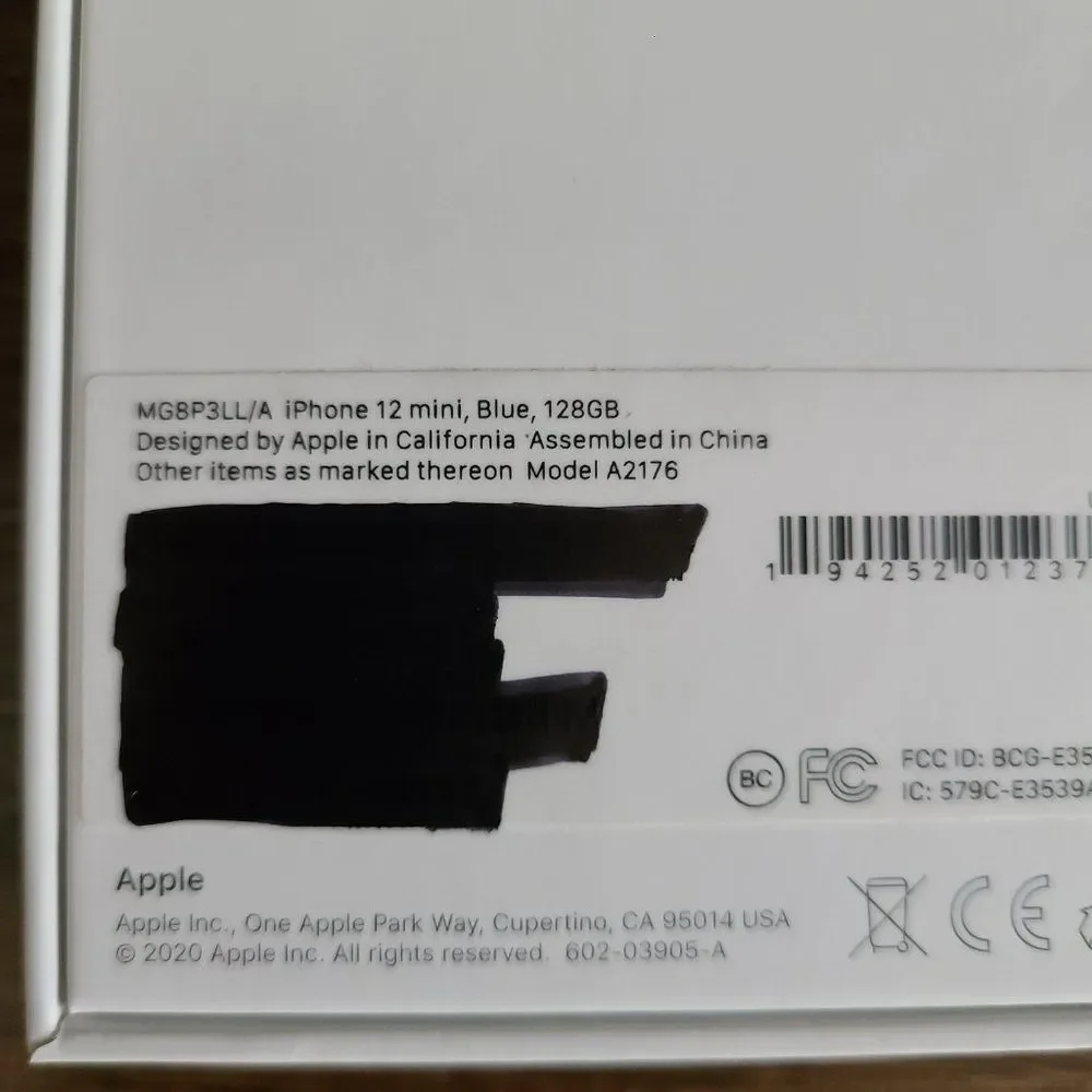 Authentic Replacement BOX ONLY For Apple iPhone 12 Mini - Blue - 128GB BOX ONLY